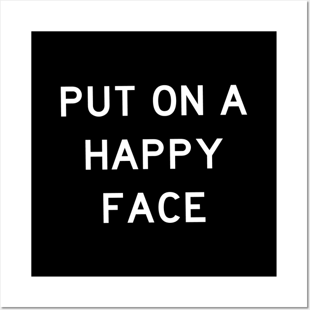 Put On A Happy Face Joker Wall Art by quoteee